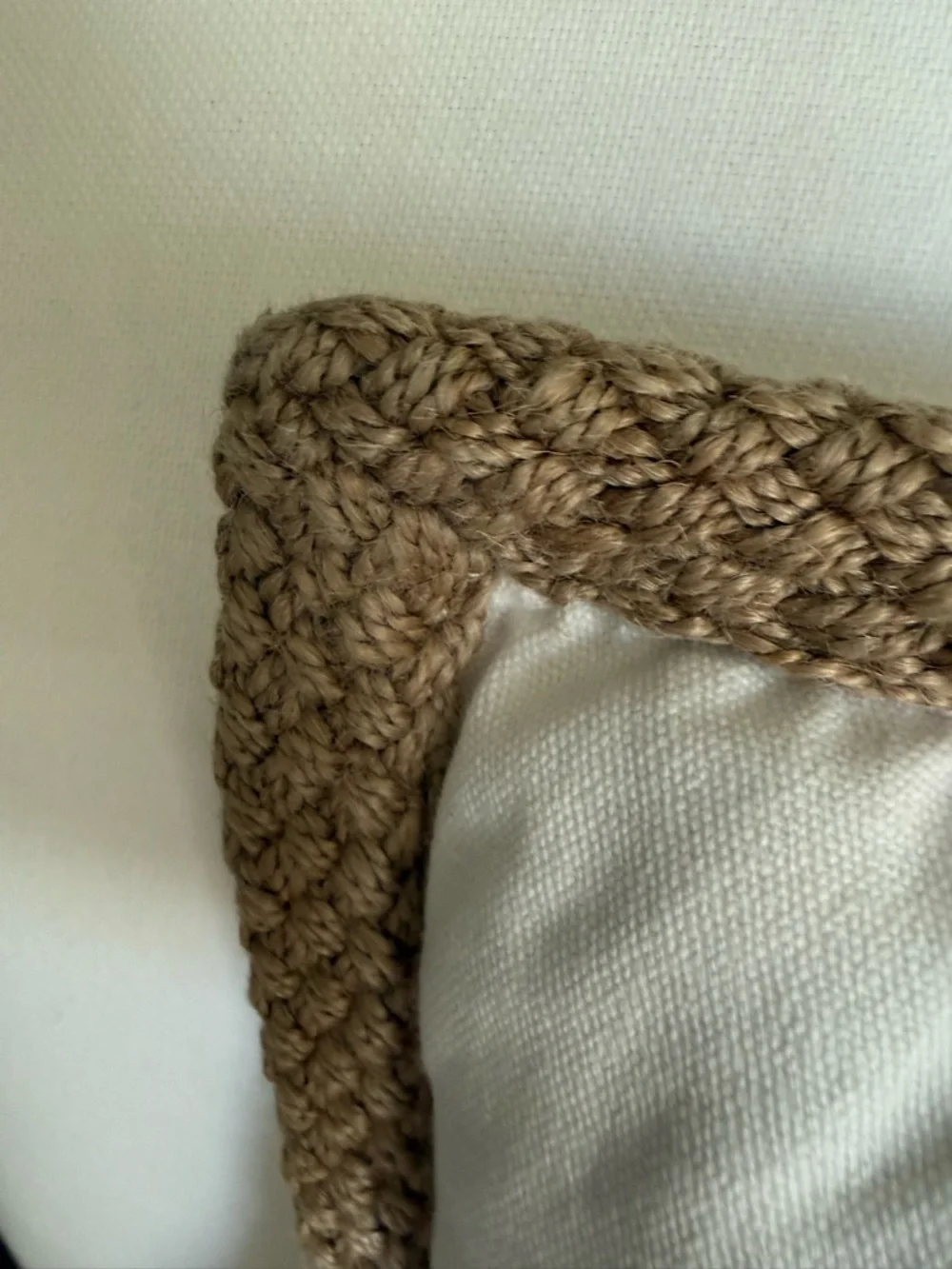 DOMAIN Cotton Jute Embroidered Bird Accent Pillow Duck Feather Insert 14x21